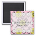 boho shabby chic damask green and pink floral