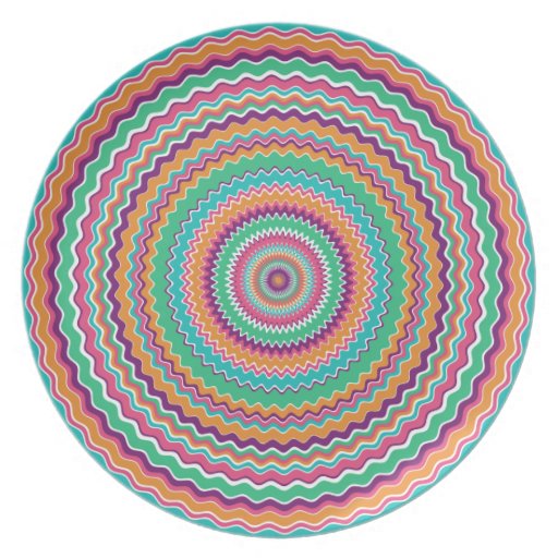 Boho Summer Circles Party Plates