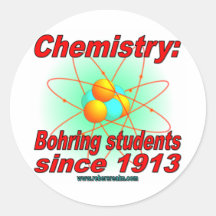 Bohr Atom Round Stickers