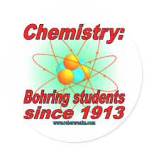 Bohr Atom Round Stickers