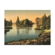 Bois du Boulougne (i.e., Boulogne), the lake, Pari Postcards