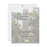 Bok Tower Wedding RSVP Personalized invitation