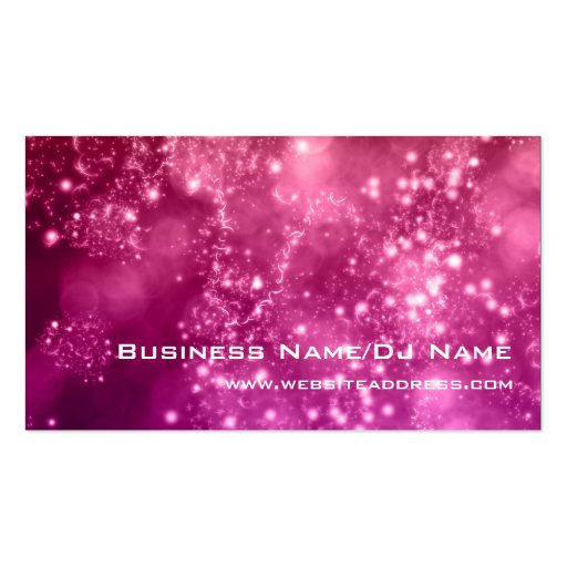 Bokeh 16 (Music or DJ) Business Cards (front side)