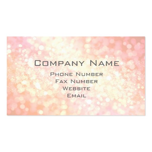 Bokeh Bold Gold Business Card Template (back side)