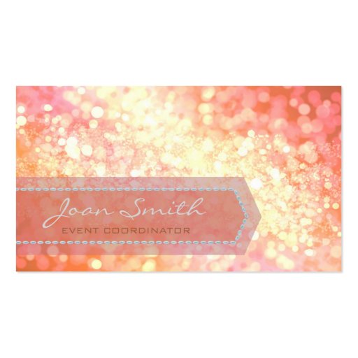Bokeh Bold Gold Business Card Template (front side)