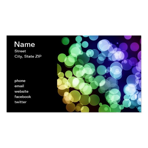 Bokeh Business Card Template (front side)
