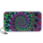 Bokeh Fractal Purple Terquoise iPod Speakers