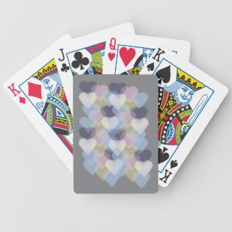 Bokeh Inspired Colorful Hearts Poker Deck
