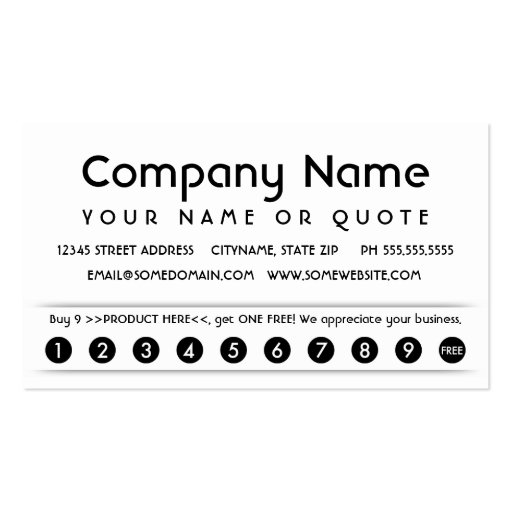 bokeh loyalty program business card templates (back side)