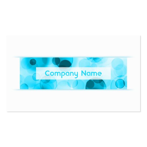 bokeh loyalty punch card business card (front side)