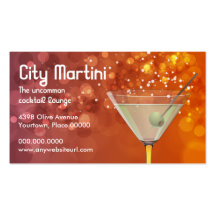 Bokeh Martini Business Card