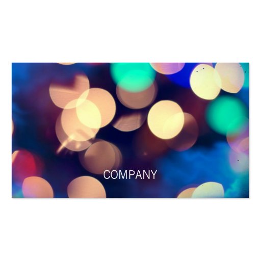 Bokeh Photo Horizontal Business Cards (front side)
