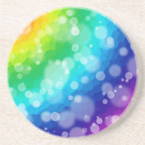 Bokeh Rainbow Pattern Drink Coasters