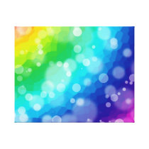 Bokeh Rainbow Pattern Gallery Wrapped Canvas