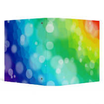 Bokeh Rainbow Pattern Large Vinyl Binders