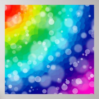 Bokeh Rainbow Pattern Print
