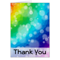 Bokeh Rainbow Pattern Thank You Card