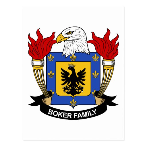 Boker Family Crest Postcard