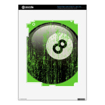 Bola del estilo 8 del Grunge iPad 3 Pegatinas Skins