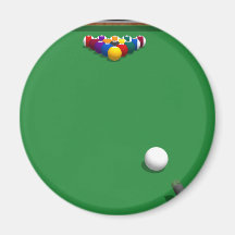 Bolas de piscina en la tabla: modelo 3D: Imán Para Frigorifico