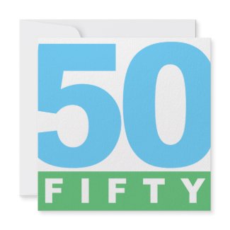 BOLD 50th FIFTY Anniversary Party Invitations invitation
