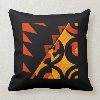 bold abstract art deco brown,tan and black
