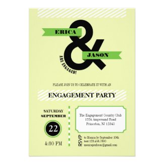 Bold Ampersand Engagement Party Invitation
