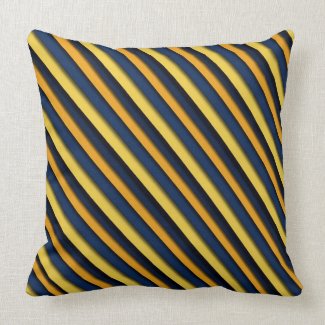 Bold and Blue Stripes Mojo Throw Pillow