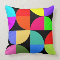 Bold and bright colourful throw pillow pillows