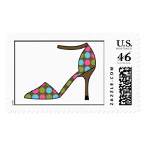 Bold and Bright Dots High Heel Shoe postage
