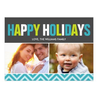Bold and Colorful Happy Holidays Cards