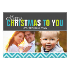 Bold and Colorful Merry Christmas Cards