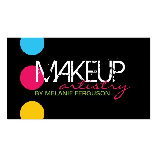 BOLD and HIP MAKEUP ARTIST BUSINESS CARD (front side)