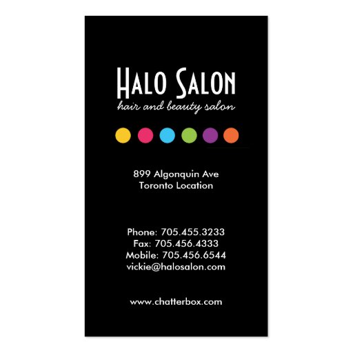 Bold and Hip Salon Appointment Card Business Card