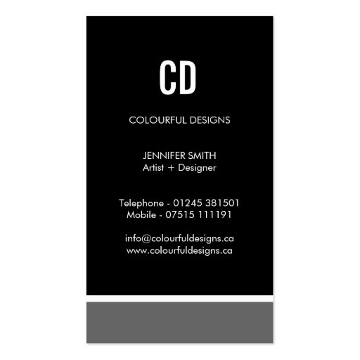 Bold and Modern Business Cards (back side)