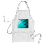 Bold aqua I love art apron