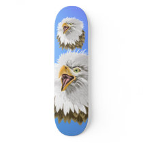 Bold Bald Eagle Skateboard