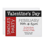 Bold & BIG Valentine's Day Singles Party Invites