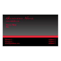 Bold Black and Red business card