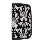 bold black and white damask pattern planners