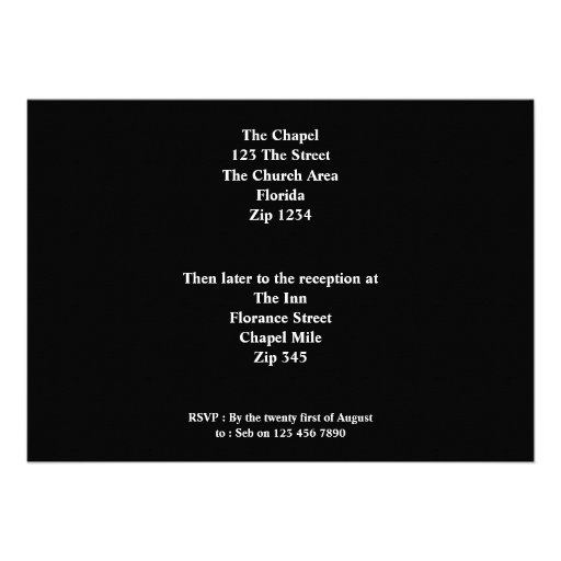 Bold Black and White Wedding Custom Announcements