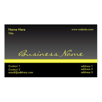 Bold Black and Yellow business card II business cards