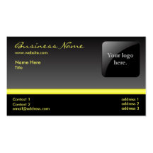 Bold Black and Yellow business card -with logo