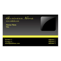 Bold Black & Yellow business card - add your logo