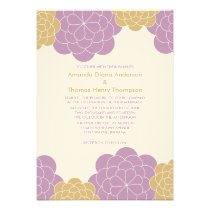 Bold Blooms Modern Wedding Invitations (mauve) invitations