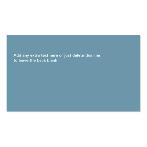Bold Blue Commercial Real Estate Business Card Template (back side)