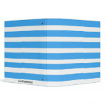 Bold Blue & White Striped Custom Binder binders