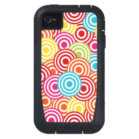 Bold Bright Colorful Concentric Circles Pattern