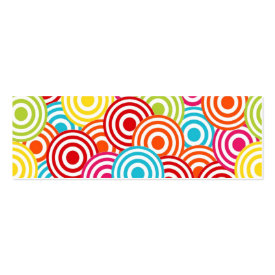 Bold Bright Colorful Concentric Circles Pattern Business Cards