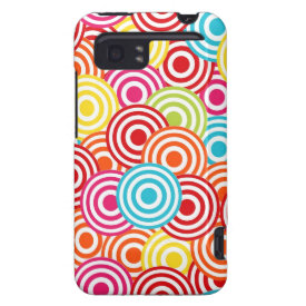 Bold Bright Colorful Concentric Circles Pattern HTC Vivid Covers
